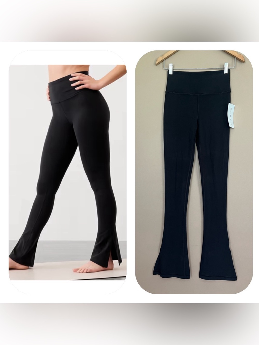 Athleta Black Boot-Cut Flare Leggings